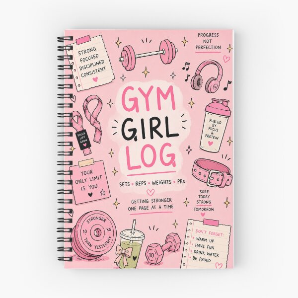 Item preview, Gym Girl Log | Girly Gym Aesthetic designed and sold by morgan-lopez-.