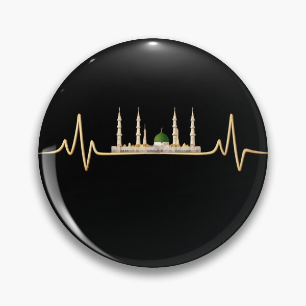 Item preview, Heartbeat of Faith – Madinah Green Dome Minimalist Islamic Skyline designed and sold by D-Islamic.