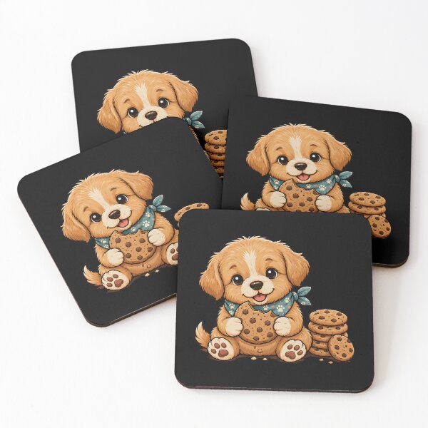 Item preview, Cute Puppy Dog Eating Chocolate Chip Cookie Treat designed and sold by markymaarty.