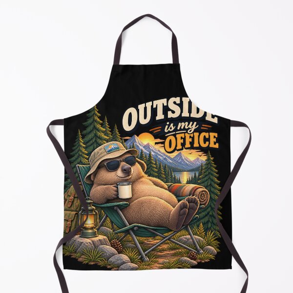 Item preview, Outside Is My Office – Funny Relaxed Wombat Camping designed and sold by LinaDesign Store.
