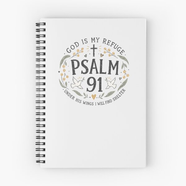 Item preview, Psalm 91 God Is My Refuge Under His Wings I Will Find Shelter Australian Wattle Christian designed and sold by Yellowriversss.