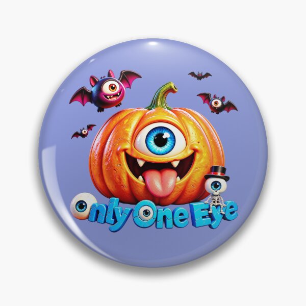 Item preview, Cute One-Eyed Halloween Monster Pumpkin – Only One Eye designed and sold by DreamyTupelo.
