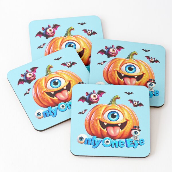 Item preview, Cute One-Eyed Halloween Monster Pumpkin – Only One Eye designed and sold by DreamyTupelo.