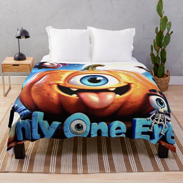 Item preview, Cute One-Eyed Halloween Monster Pumpkin – Only One Eye designed and sold by DreamyTupelo.