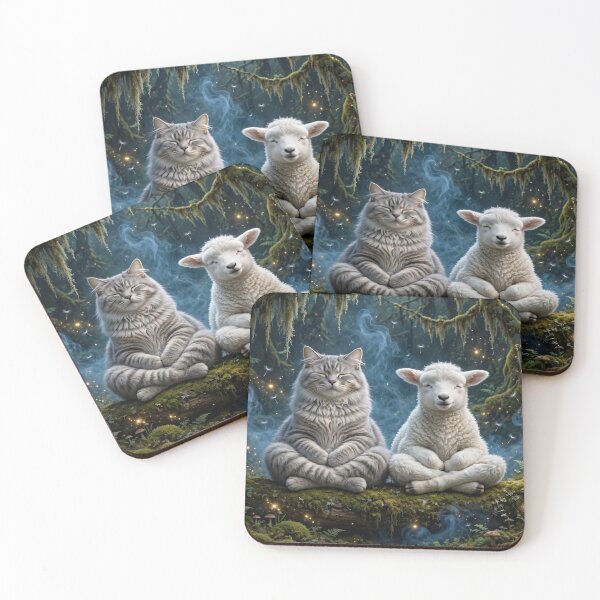 Item preview, CATEGORY - Cat and Teg Meditating - Forest Friends Fairytale designed and sold by CMWorkshop.