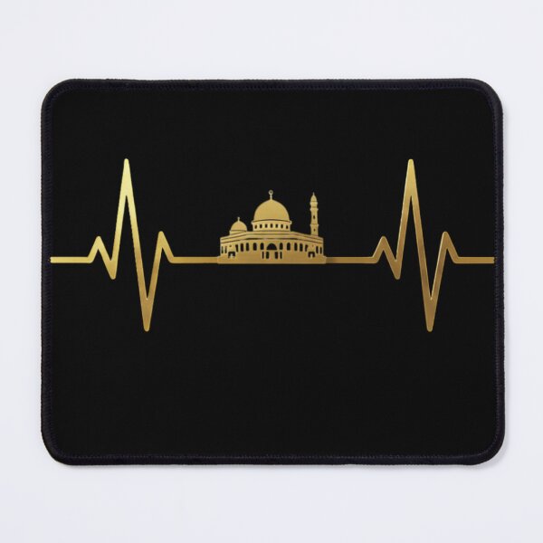 Item preview, Al-Quds Dome of the Rock Heartbeat - Islamic Palestine EKG Pulse Gold Design designed and sold by D-Islamic.