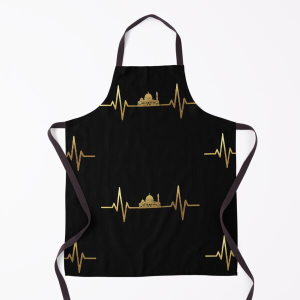 Item preview, Al-Quds Dome of the Rock Heartbeat - Islamic Palestine EKG Pulse Gold Design designed and sold by D-Islamic.