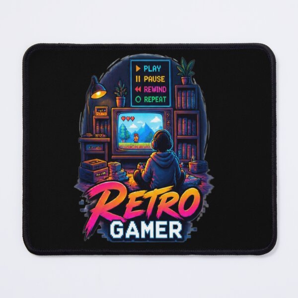 Item preview, Retro Gamer Vintage Gaming Room Pixel Art Design designed and sold by v6ziix.