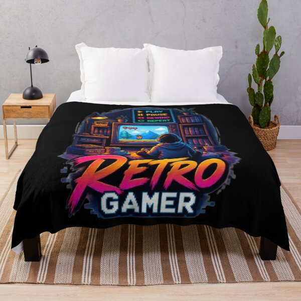 Item preview, Retro Gamer Vintage Gaming Room Pixel Art Design designed and sold by v6ziix.