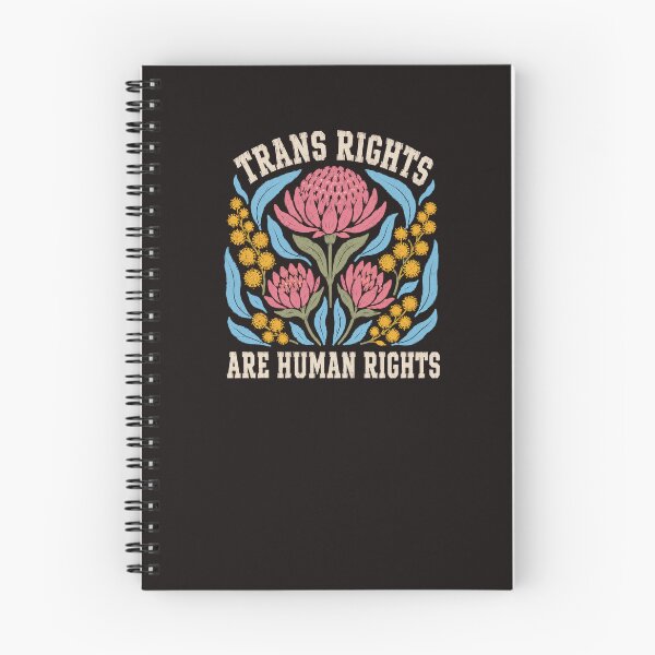 Item preview, Trans Rights Are Human Rights Australian Waratah And Wattle Floral Activism designed and sold by Yellowriversss.