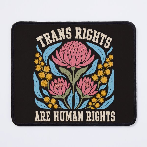 Item preview, Trans Rights Are Human Rights Australian Waratah And Wattle Floral Activism designed and sold by Yellowriversss.