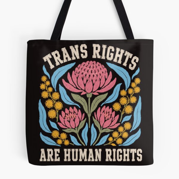 Item preview, Trans Rights Are Human Rights Australian Waratah And Wattle Floral Activism designed and sold by Yellowriversss.