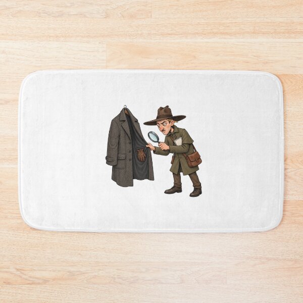 Item preview, Detective Inspecting Trench Coat Mystery Sleuth Investigation Crime Noir Detective Art designed and sold by MrDev.