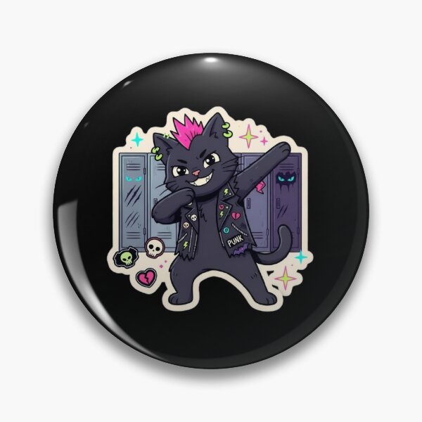 Item preview, Dabbing Punk Cat Back To School Halloween Art designed and sold by DailySparks.