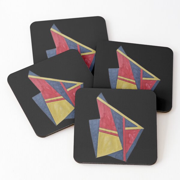 Item preview, Modern Red Blue Abstract Geometric Illustration designed and sold by energyoflove333.