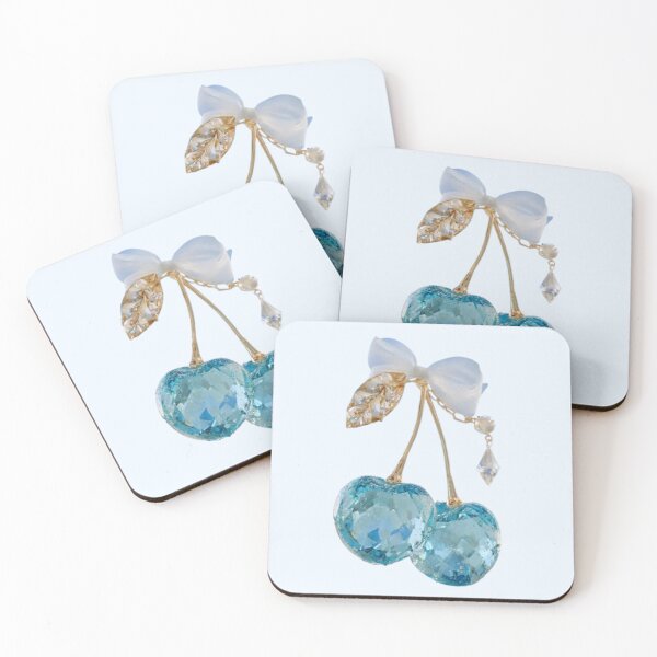 Item preview, Sky Blue Crystal Cherries, Coquette Aesthetic Style designed and sold by PoenyL1rosy.