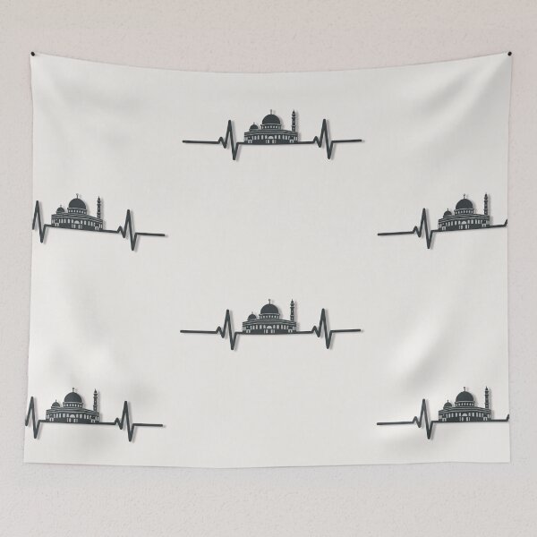 Item preview, Al Aqsa Heartbeat – Dome of the Rock Jerusalem Islamic Skyline Design designed and sold by D-Islamic.