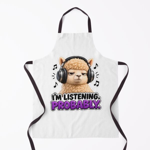 Item preview, I’m Listening Probably Funny Alpaca Design designed and sold by WeirdStation.