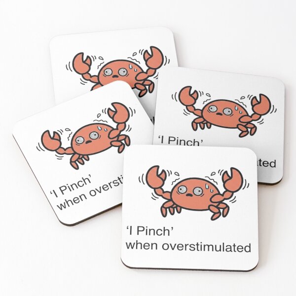Item preview, Frase divertida sobre un cangrejo adorable y sobreestimulado (Sr. Pinchazo) designed and sold by Cozy Moss Studio.