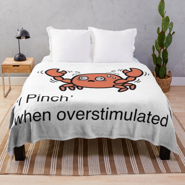 Item preview, Cute Crab Overstimulated Pinch Funny Quote (Mr Pinchy) designed and sold by Cozy Moss Studio.