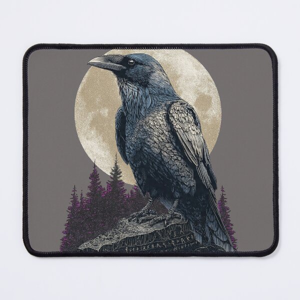 Item preview, Norse Raven Runestone - Viking Moon Guardian designed and sold by Raven Rune Atelier.