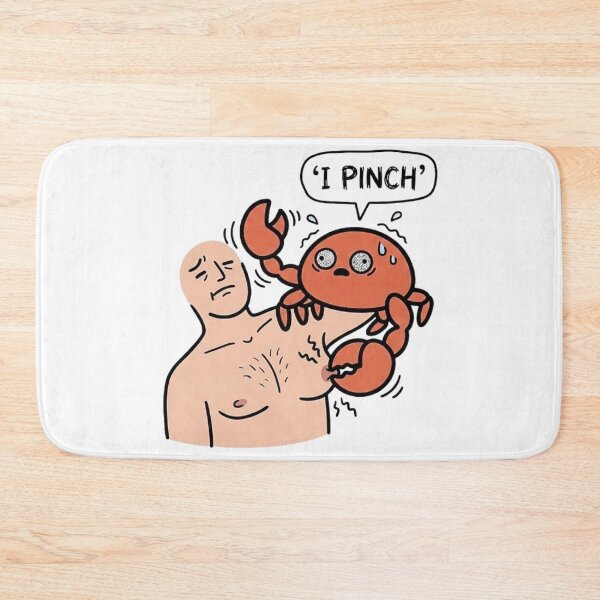 Item preview, Funny Crab Pinching Nipple Meme Quote (Mr. Pinchy) designed and sold by Cozy Moss Studio.