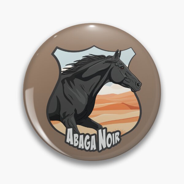 Item preview, An Abaga horse at a gallop, a crest, and a desert designed and sold by Cheval-de-coeur.
