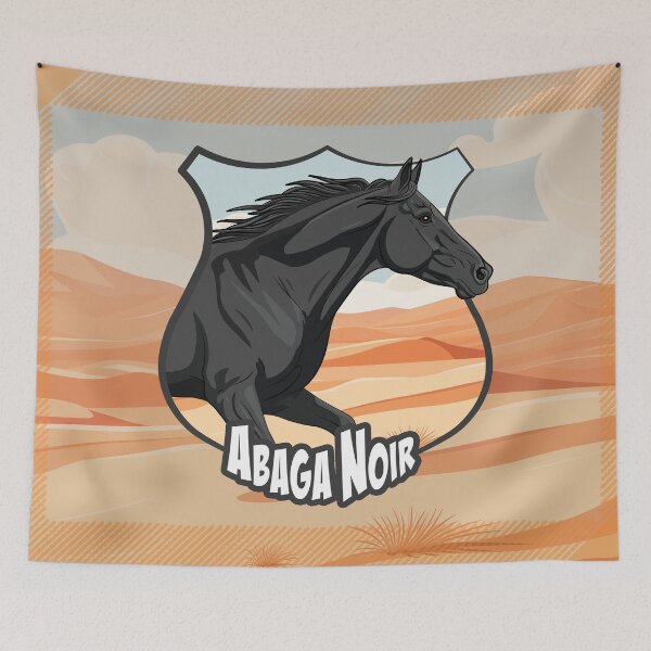 Item preview, An Abaga horse at a gallop, a crest, and a desert designed and sold by Cheval-de-coeur.