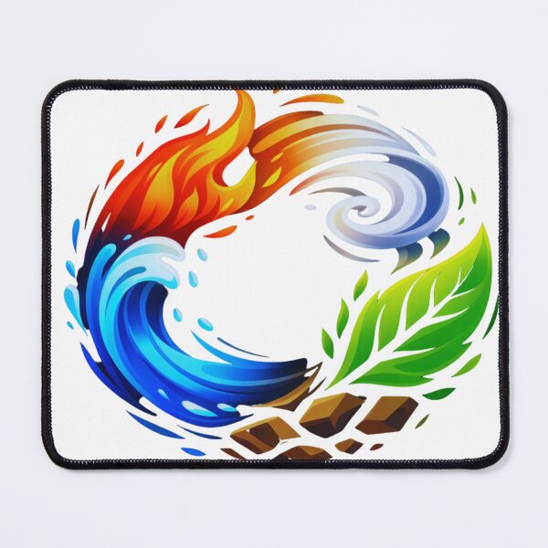 Item preview, Elemental Cycle – Fire Water Air Earth Harmony designed and sold by GabeMountainArt.