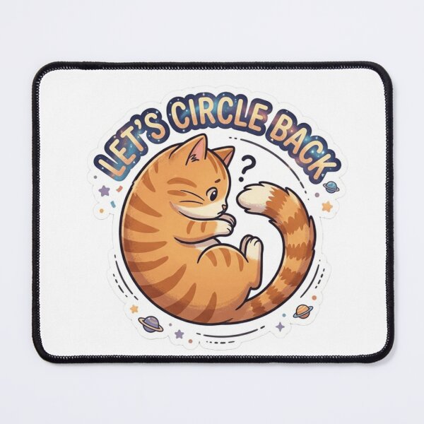 Item preview, Funny Office Humor Cat Let's Circle Back Sticker Relatable Corporate Jargon Art designed and sold by Sema Sema.