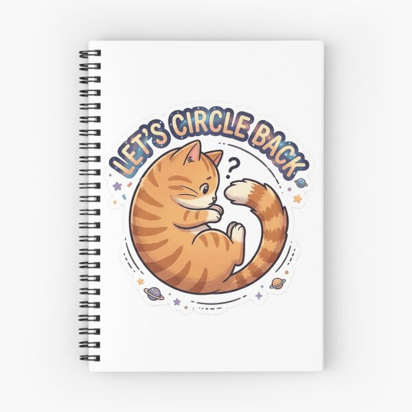 Item preview, Funny Office Humor Cat Let's Circle Back Sticker Relatable Corporate Jargon Art designed and sold by Sema Sema.