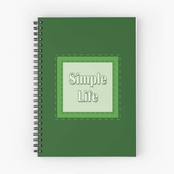 Item preview, The inscription "Simple life" in simulated textile frames of green color shades designed and sold by Cherevan.