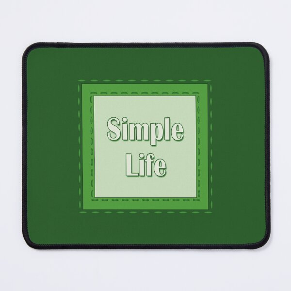Item preview, The inscription "Simple life" in simulated textile frames of green color shades designed and sold by Cherevan.