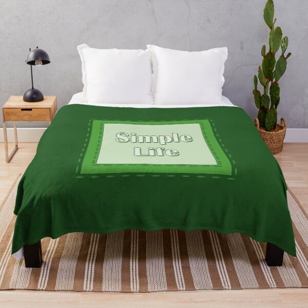 Item preview, The inscription "Simple life" in simulated textile frames of green color shades designed and sold by Cherevan.