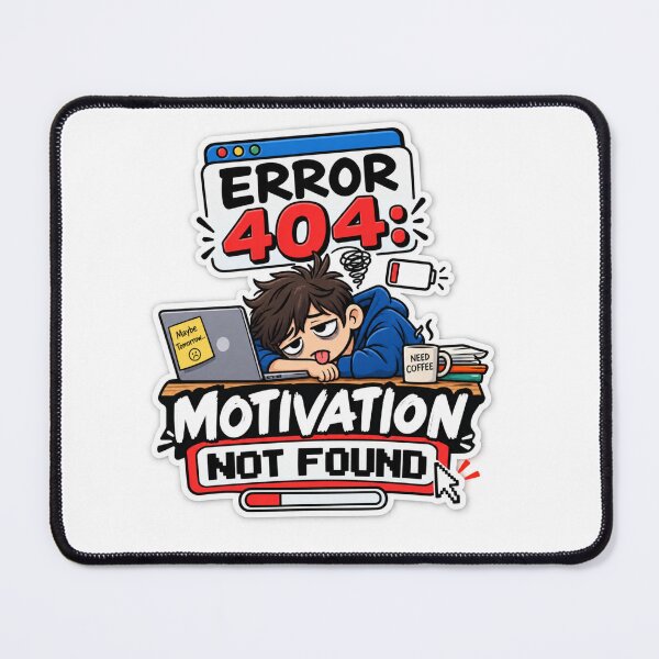 Item preview, Error 404 Motivation Not Found Funny Computer Geek designed and sold by Ajmal Kp.