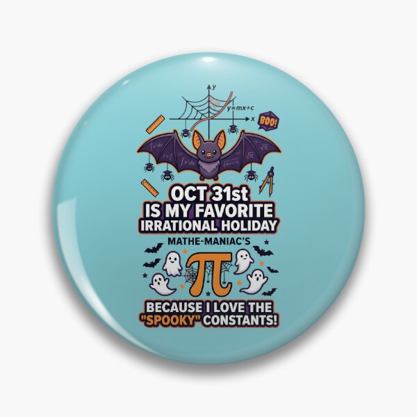 Item preview, Oct 31st is my favorite irrational holiday because I love the "spooky" constants! - Halloween for mathematicians designed and sold by ParadoxParadox.
