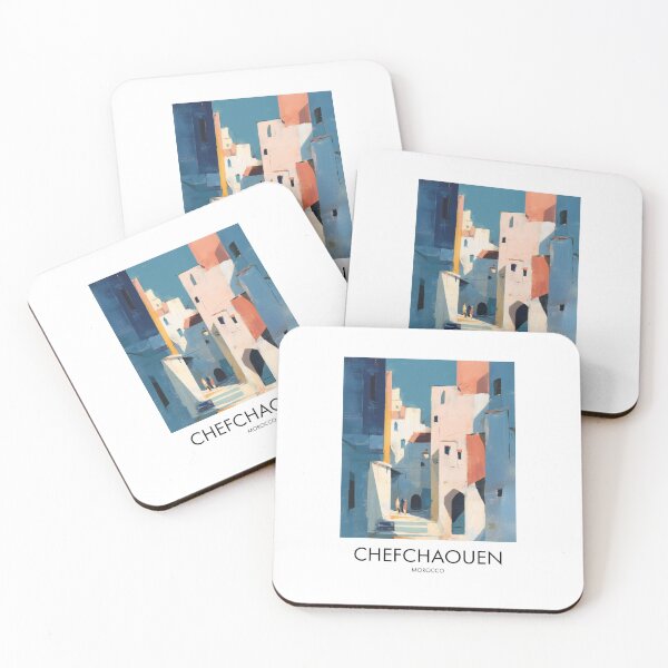 Item preview, Chefchaouen Blue City, Colorful Pastel Decor designed and sold by MarkedArtPrints.