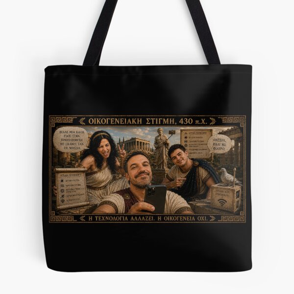 Item preview, Ancient Greek Family Selfie – 430 BC designed and sold by Ancient-Era.