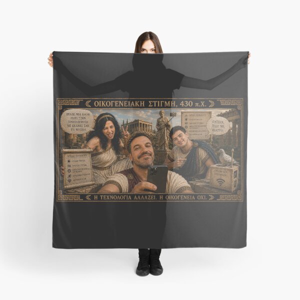 Item preview, Ancient Greek Family Selfie – 430 BC designed and sold by Ancient-Era.
