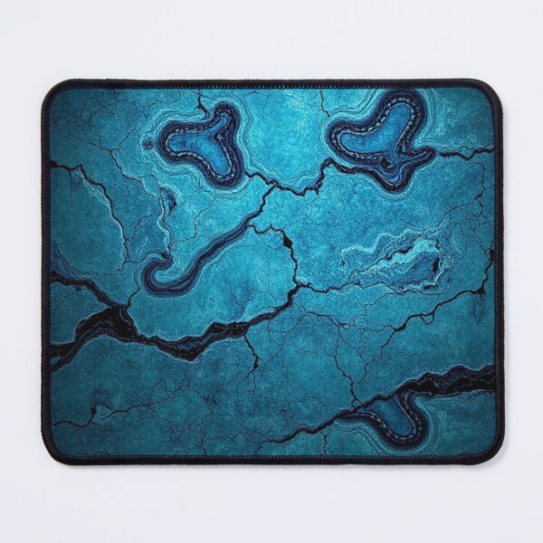 Item preview, Dark Blue Cracked Marble Abstract designed and sold by IntelliMindDesigns.