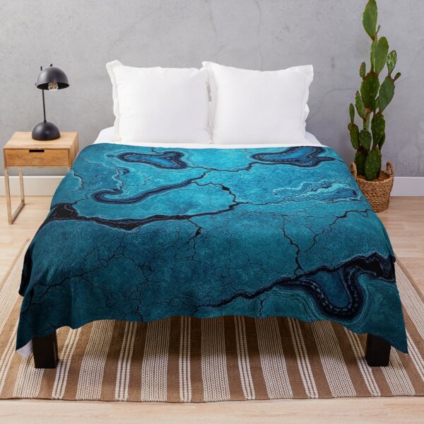 Item preview, Dark Blue Cracked Marble Abstract designed and sold by IntelliMindDesigns.