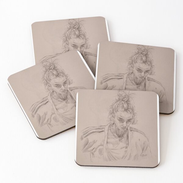 Item preview, ntense Athlete Girl Graphite Sketch designed and sold by bylhowary.
