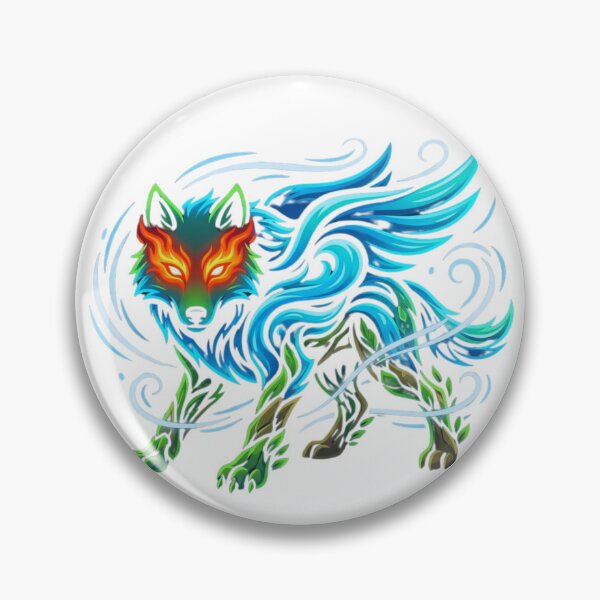 Item preview, Elemental Spirit Wolf – Fire Water Air Earth Energy designed and sold by GabeMountainArt.