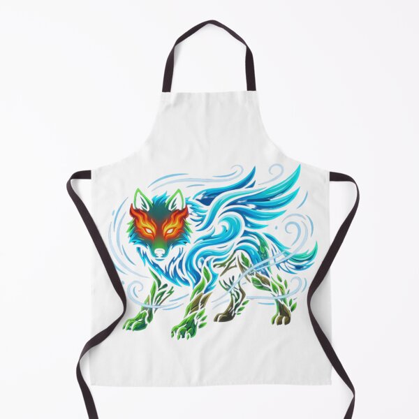 Item preview, Elemental Spirit Wolf – Fire Water Air Earth Energy designed and sold by GabeMountainArt.
