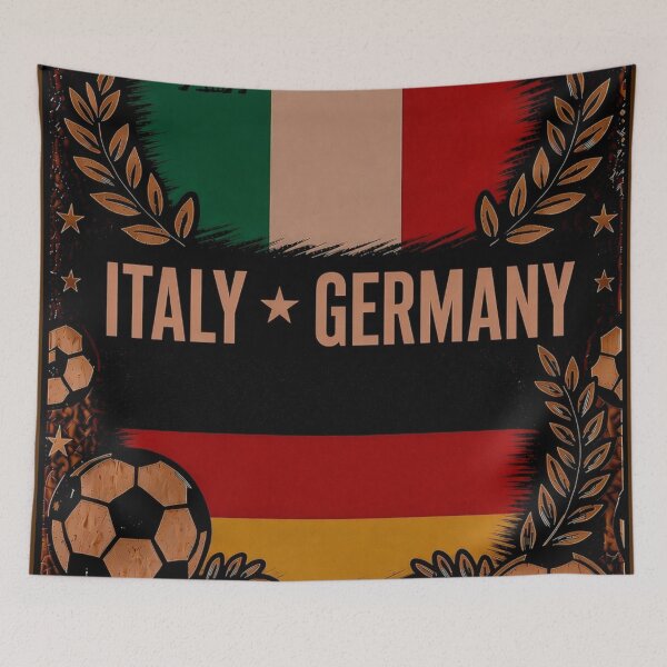 Item preview, Italy vs Germany Vintage Retro Football match Poster / Italy vs Germany Vintage soccer art  designed and sold by Nexus Space.