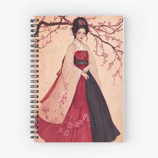 Item preview, East Asian Blossom Lady in Red designed and sold by Anicue.
