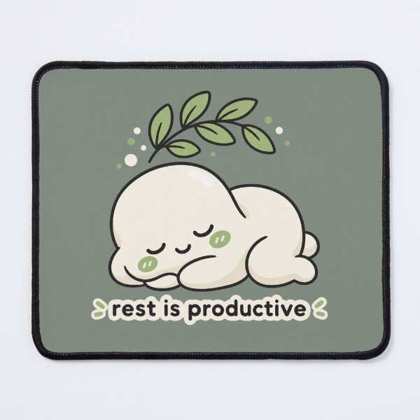 Item preview, Rest Is Productive Cute Self Care Blob Quote designed and sold by QCena.