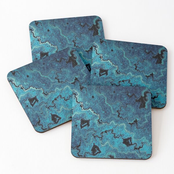Item preview, Blue White Fluid Swirl Marble designed and sold by IntelliMindDesigns.