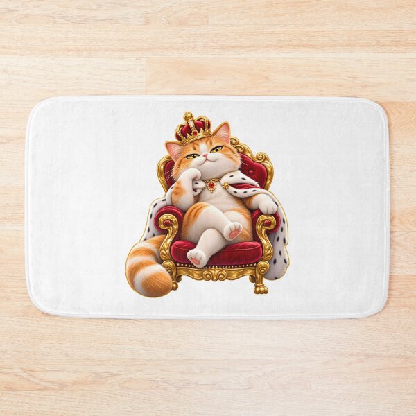 Item preview, Royal Cat King on Luxury Throne designed and sold by WeirdStation.