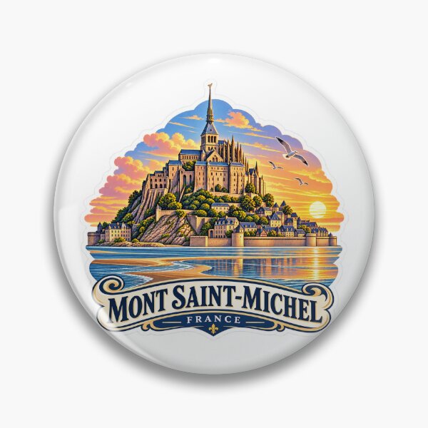 Item preview, Mont Saint-Michel France – Sunset Abbey & Normandy Travel Art designed and sold by ChicClicker.